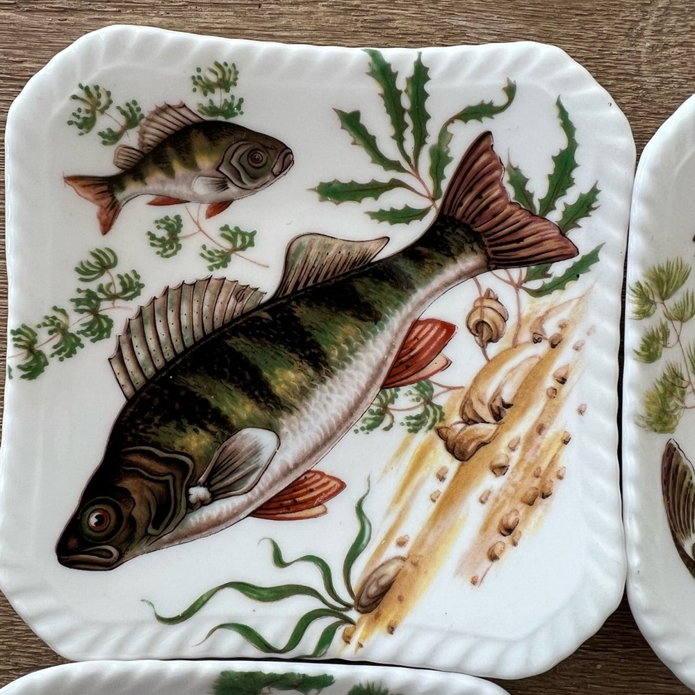 Vintage Royal Adderley Fish Mini Plates– Set of 6 – Bone China – Made in England - Picture 3 of 9